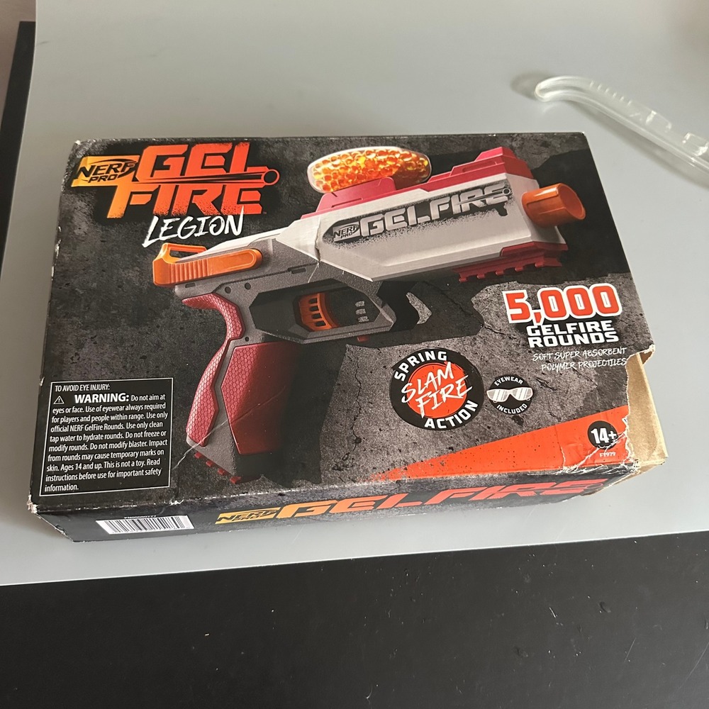 Nerf Pro Gelfire Legion Spring Action Blaster 5000 Gelfire Rounds F7979 New